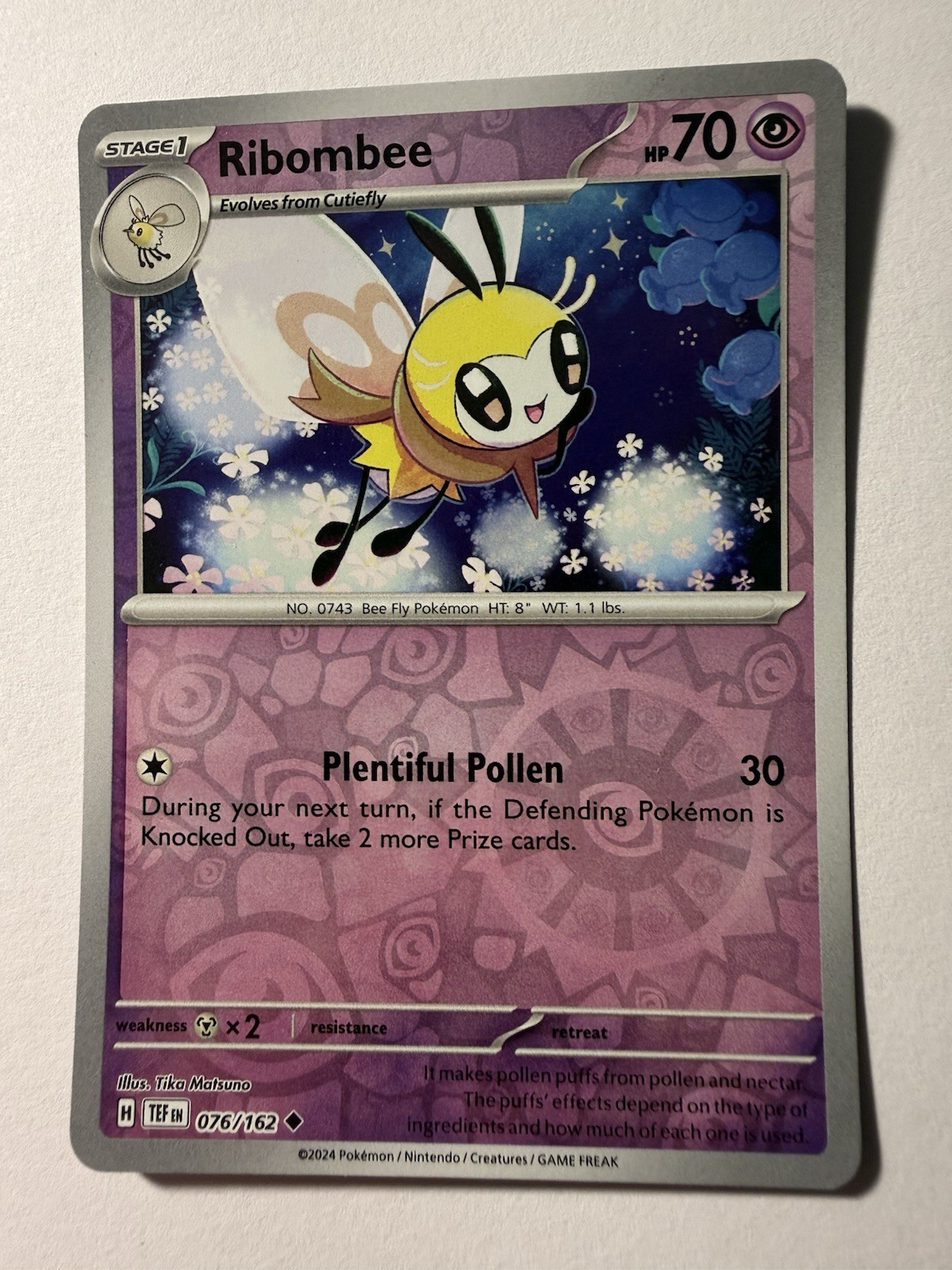 Ribombee - Temporal Forces (TEF) #076 Reverse Holo Uncommon Pokemon