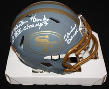 Merton Hanks signed Slate Mini Helmet, San Francisco 49ers, Beckett BAS 4W294508