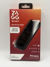 ZAGG Glass Privacy Shield Screen Protector for iPhone 16 Pro 3x Stronger New