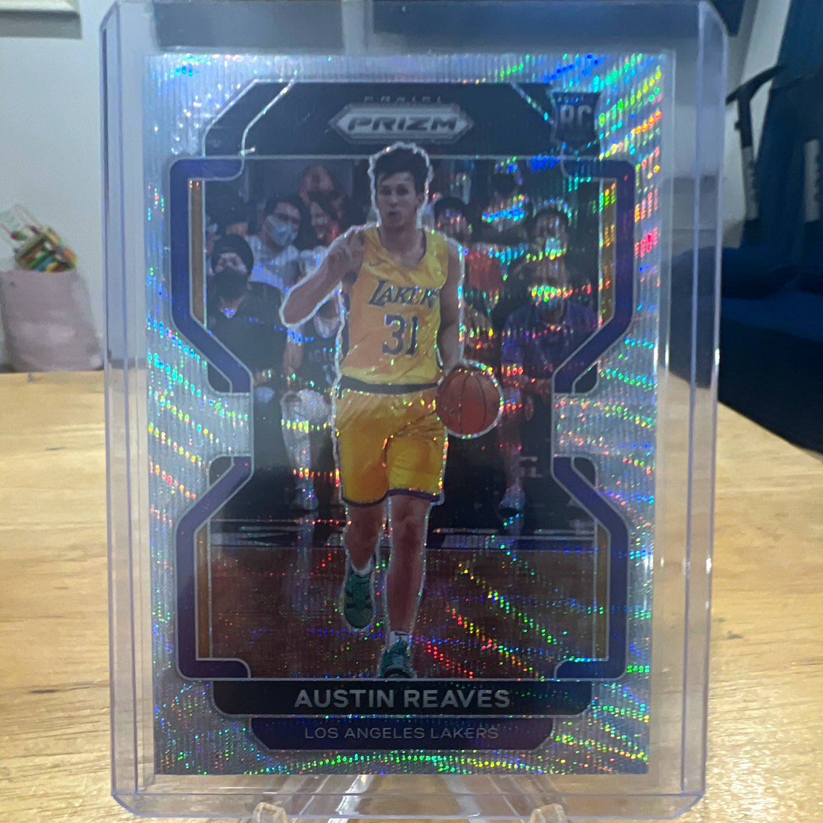 Panini Prizm 2021-22 Austin Reaves Silver Wave Prizm RC #165 Lakers