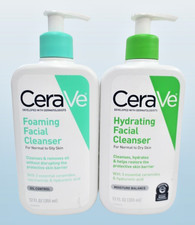 CERAVE FOAMING FACIAL CLEANSER 12 OZ  HYDRATING FACIAL CLEANSER 12 OZ NWOB 2PCS