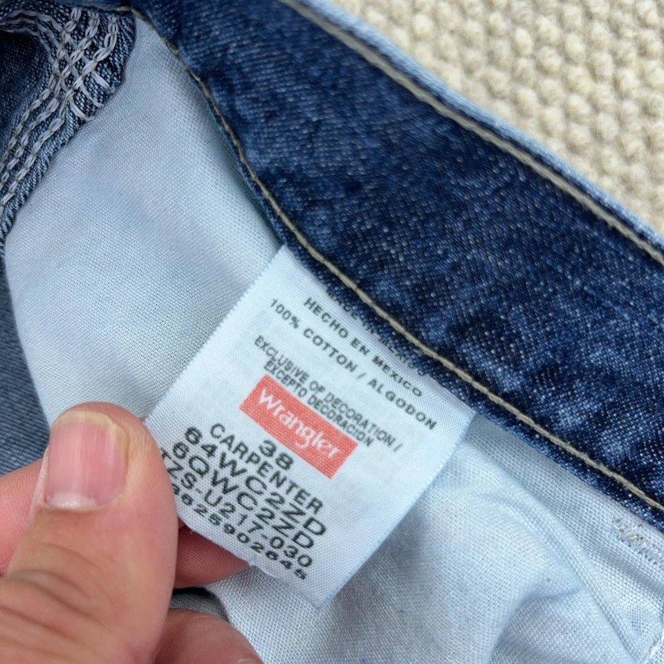 Винтажные мужские шорты Y2K Wrangler 38 плотник мешковатые шорты рабочая одежда темная стирка A27 - Изображение 3 из 4