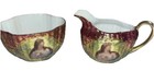 Royal Vienna Porcelain Creamer & Sugar Bowl Set With Portrait Medallions-Austria — photo 1