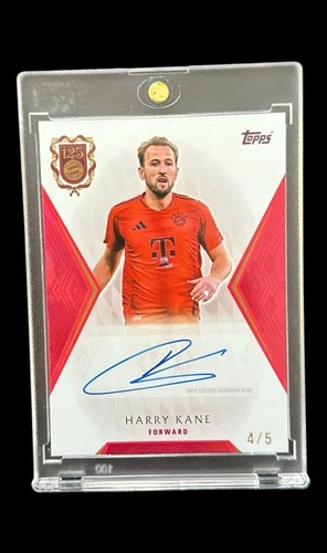 2024/25 Topps 125 Jahre Bayern Anniversary Harry Kane /5 On Card Auto Red