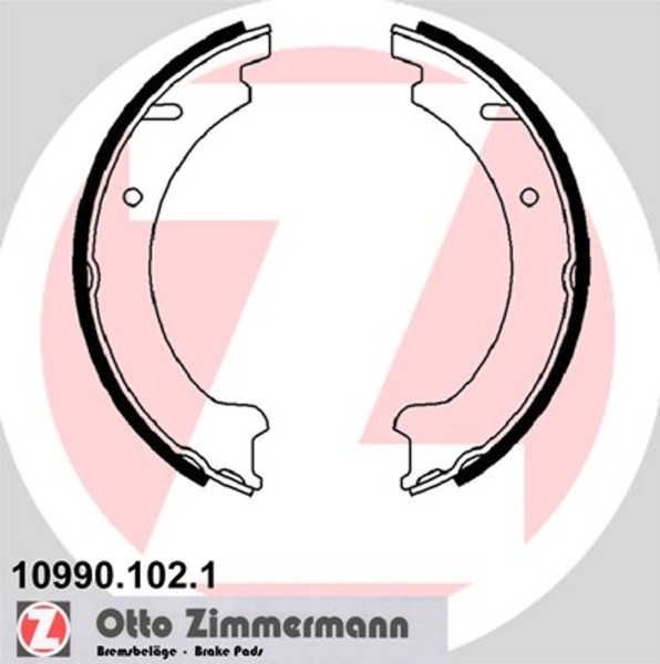 Bremsbackensatz Feststellbremse Zimmermann 10990.102.1 FüR 850 Volvo S70 C70 V70-image