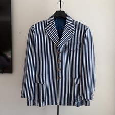 Vintage 1960s Suit Jacket Mens Blazer Sport Coat Rockabilly Stripe Mad Men 42 