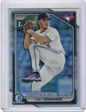 Trey Yesavage 2024 Bowman Draft Chrome Refractor 1st Prospect # BDC-92 Blue Jays
