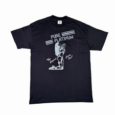 Vintage 80s Pure Platinum The Legend Lives On Strip Club USA Made T-Shirt Sz L