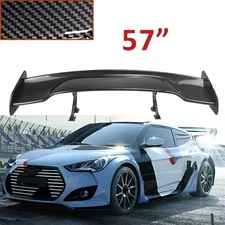 For Hyundai Veloster 57" GT Rear Trunk Spoiler Wing Carbon Fiber Look