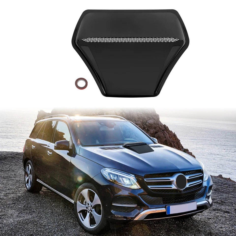 For Honda CR-V Front Hood Scoop Vents Cover Air Flow Intake Decorative Black JDM - Image 4 of 4