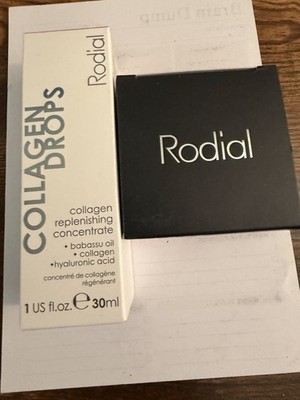 Rodial Glass Primer Flawless Glow, Collagen drops & Loose blurring powder