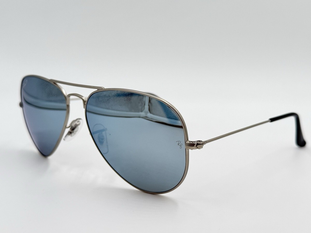 RAY BAN AVIATOR RB3025 019/W3 58mm Silver Flash POLARIZED/SILVER