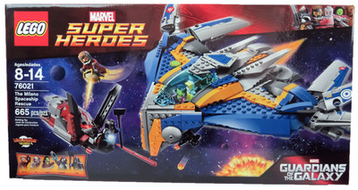 Lego 76021 Milano Spaceship Rescue 665 Pcs 5 Minifig's Guardians RETIRED BNISB