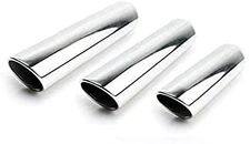 Different Trends Dt-243518Rac 3.50In Rolled Angle Texas Exhaust Tip 2.25In Id/3.