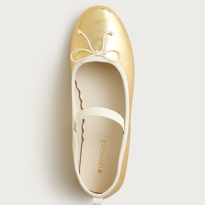 J Crew crewcuts Girls' strappy ballet flats Size 4 Honey gold