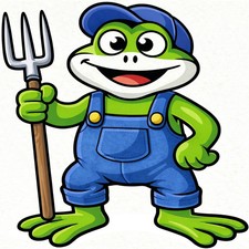 30 Custom Simple Blue Frog Personalized Address Labels