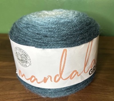 Lion Brand Mandala Gradient Yarn Dark Teal 5.29 Oz 295yd Blue Gorgeous