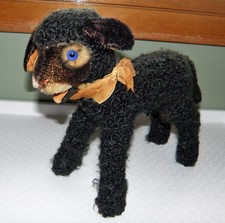 VINTAGE 1950's STEIFF SWAPL 11" STANDING PERSIAN LAMB EAN 6328.0 MADE IN GERMANY