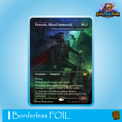 Dracula, Blood Immortal | Borderless FOIL | MTG Magic | Innistrad| NM | EN