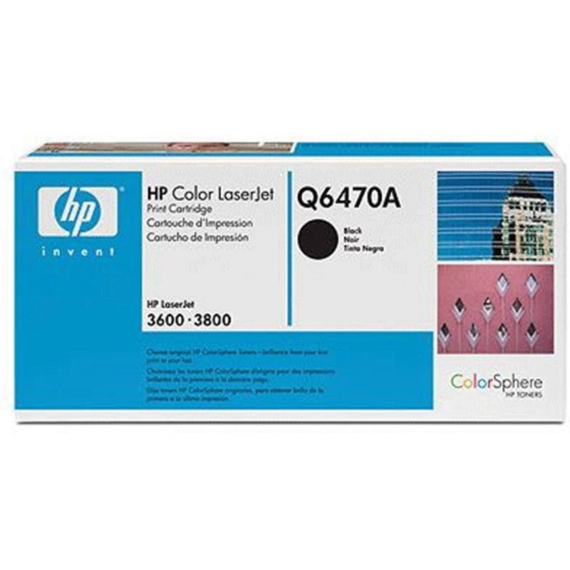 Toner noir HP Q6470A 501A d'origine pour consommable laser de bureau