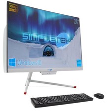 All In One I3 24" Win10 Ram 16Gb Ssd 2Tb M.2 120Gb 2.5" Pc Computer Fisso Curvo