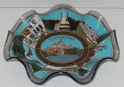 Vintage 50's 60's Disneyland  Exclusive Candy Dish Ashtray Glassware Souvenir