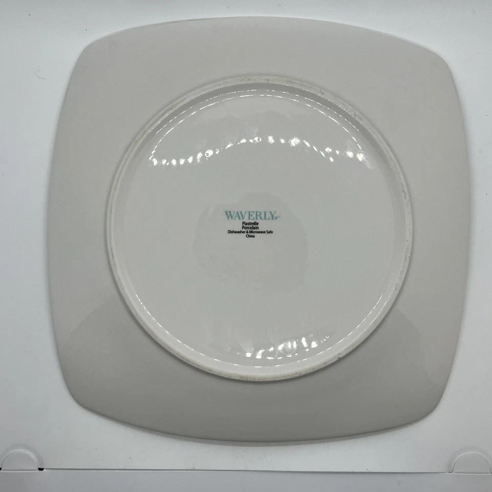 "Platos de cena Waverly PIASTRELLE 10"" (juego de 2) cuadrados sin astillas, grietas o grietas" Foto 3 de 4
