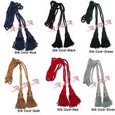 Scottish Drone Cords Silk Bagpipe Wool Highland Blue Black Green Gold Red Silver