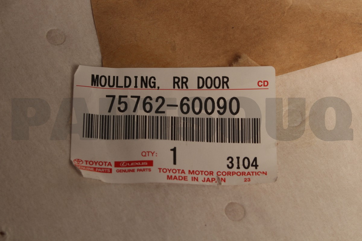 7576260090 Genuine Toyota MOULDING, RR DOOR 75762-60090 | eBay