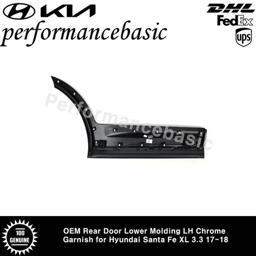 OEM Rear Door Lower Molding LH Chrome Garnish for Hyundai Santa Fe XL 3.3 17-18 - Bild 3 von 4