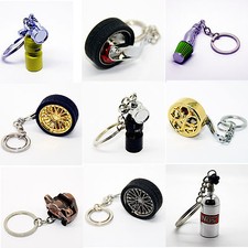 Wheel Rim Chrome Keychain Pendant Tire Car Key Passenger Car Bottle
