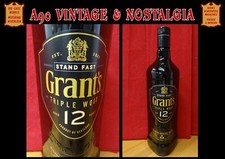 GRANTS TRIPLE WOOD STAND FAST 12 YEAR OLD BLENDED WHISKY EMPTY 1 LITRE BOTTLE