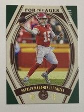 2021 Panini Legacy For the Ages Patrick Mahomes II Green 080/100 Insert #FTA-17
