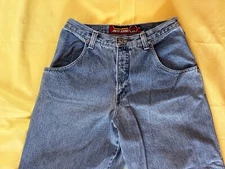 EXTREMELY RARE UNUSED VTG Y2K JNCO LIGHT WASH BAGGY WIDE LEG JEANS 34 x 31/32
