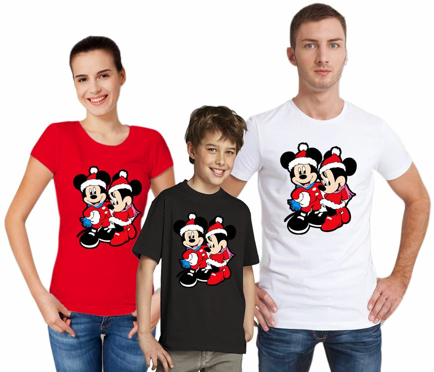 Mickey Minnie Mouse Christmas T Shirt Santa Costume Xmas Gift Tee Top Disney Ebay