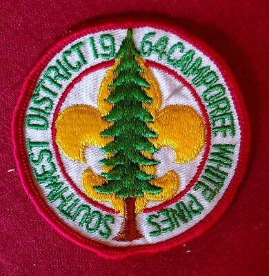 Vintage BSA White Pines Southwest District Patch 1964 Boy Scouts Chicago