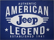 Jeep Legend Oversized Metal Sign Wall Decor for Bar, Garage Man Cave (31” x 41")