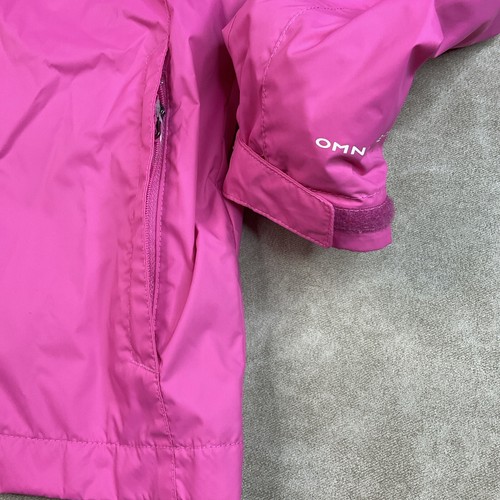 Columbia Jacket Windbreaker Hooded Anorak Coat Pink Girls Sz S 7/8 Soft-shell - Picture 2 of 8