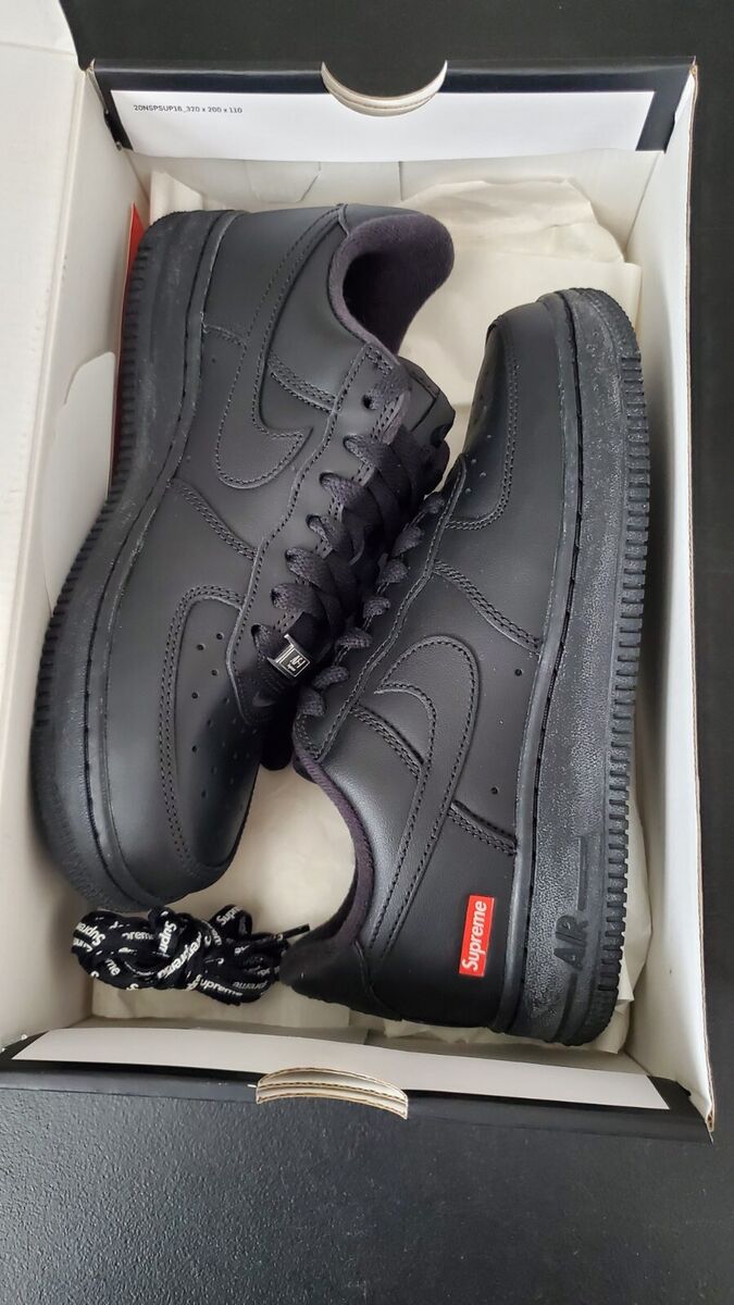 Nike Air Force 1 Low Supreme Black SP CU9225-001 5.5 | eBay Nike Air Force 1 Low Supreme Black SP CU9225-001 5.5 | eBay
