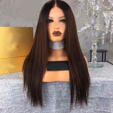 Brazilian Ombre Full Lace Human Hair Wig Glueless Lace Front Wigs Pre Plucked