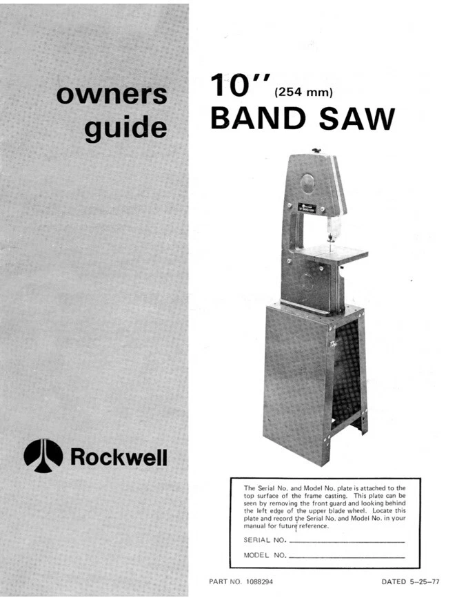 Rockwell 10 bandsaw deals