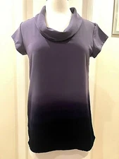 Simply Vera VERA WANG Short Sleeve Blouse Purple Soft  Size XS Top Shirt 