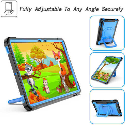 For Samsung Galaxy Tab S8 S9 S10+ Tablet Case Kids Shockproof Rotate Stand Cover - Picture 7 of 93