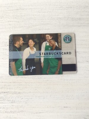 Starbucks 2005 RARE Shareholder Special Edition Thank You Gift Card New