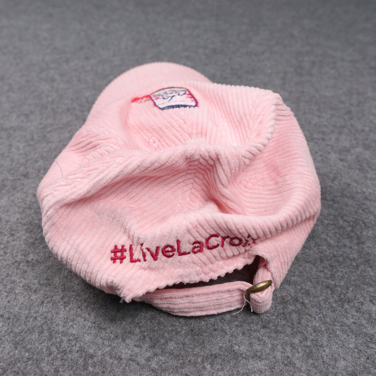La Croix Sparkling Water Hat Pink Corduroy Cherry Blossom 