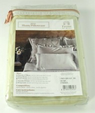 FRETTE EURO Arno Sham / Pillowcase 26 in x 26 in, 100 Cotton Butter White, NEW
