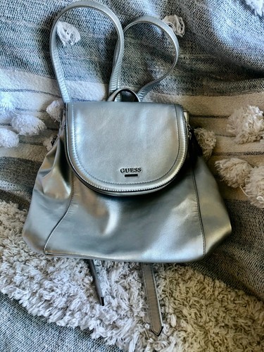 guess backpack silver