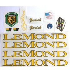 Lemond Zurich yellow complete set of decals vintage