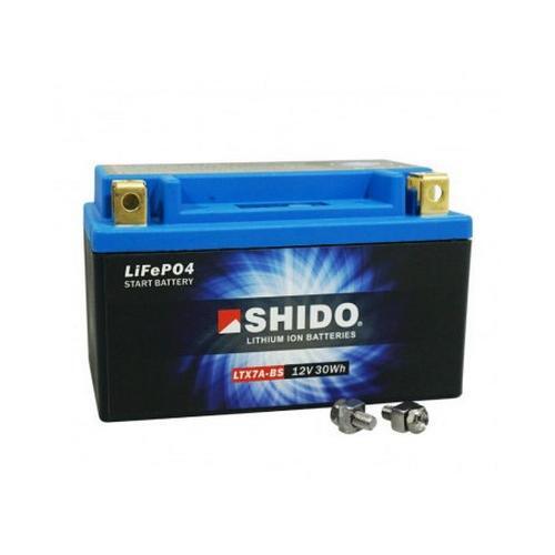 Batterie 12V Lithium Ion LTX7A-BS Shido 2.4Ah pour remplacement de batterie moto 150x87x93