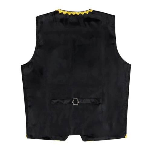 Men Victorian Waistcoat Gilet Dress Jacket Sleeveless Showman Costume Coat - Picture 7 of 10